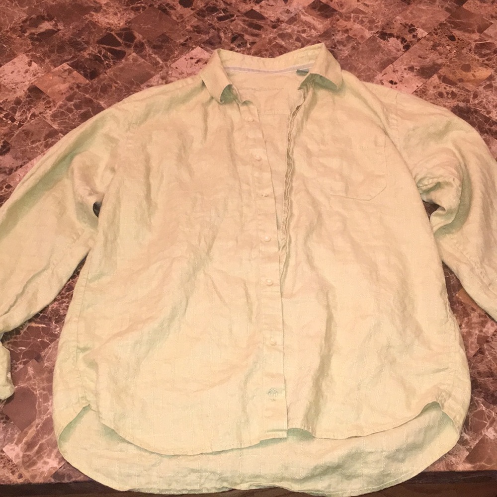Tommy Bahama linen button down long sleeve shirt
